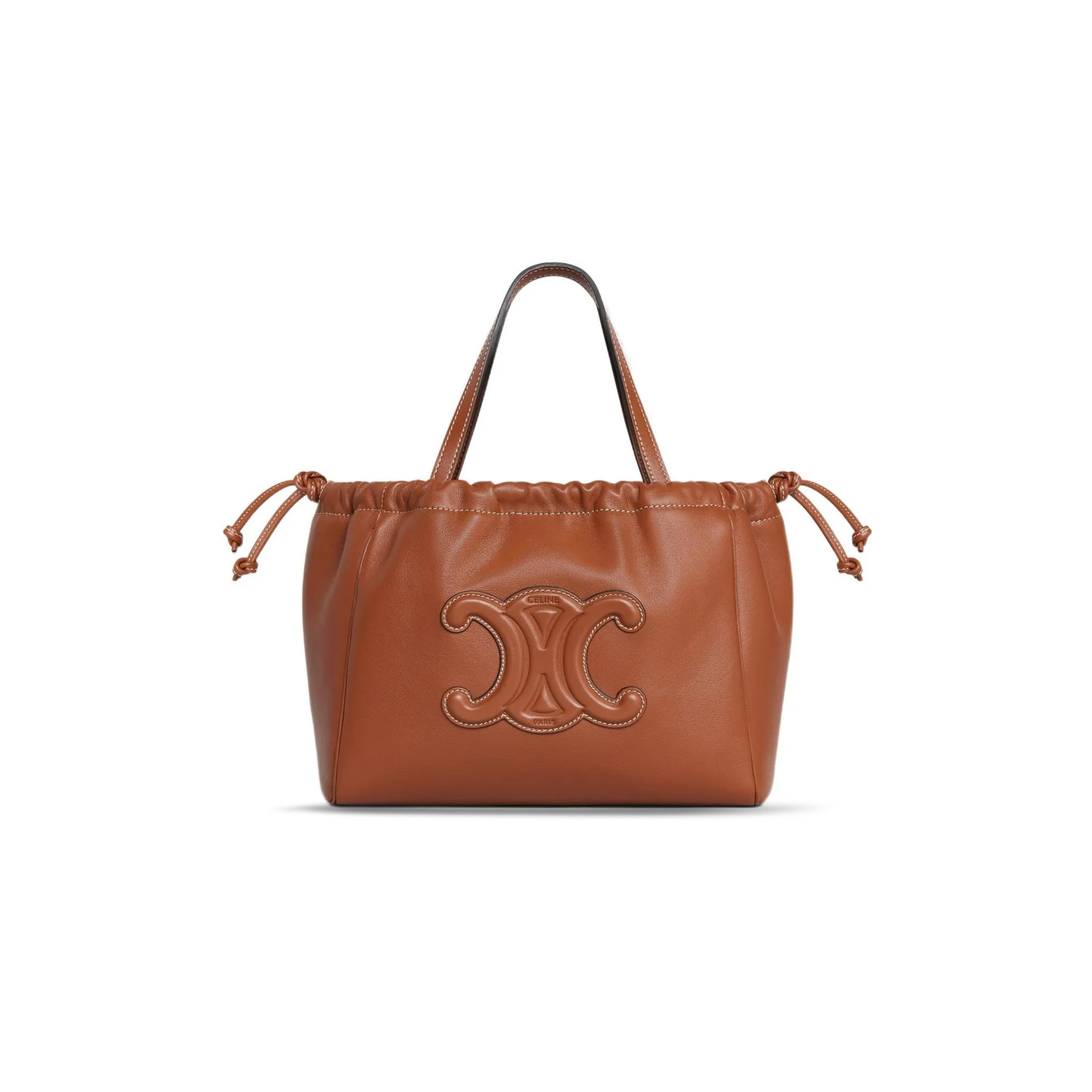 Ce**e small drawstring bag in cabas triomphe smooth cowhide 111013du3.04lu (22*17*15cm)